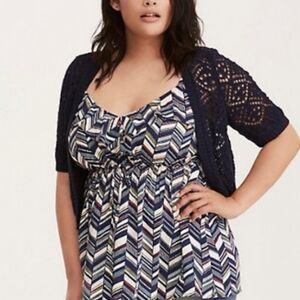 Torrid Chevron Ruffle Babydoll Top 4